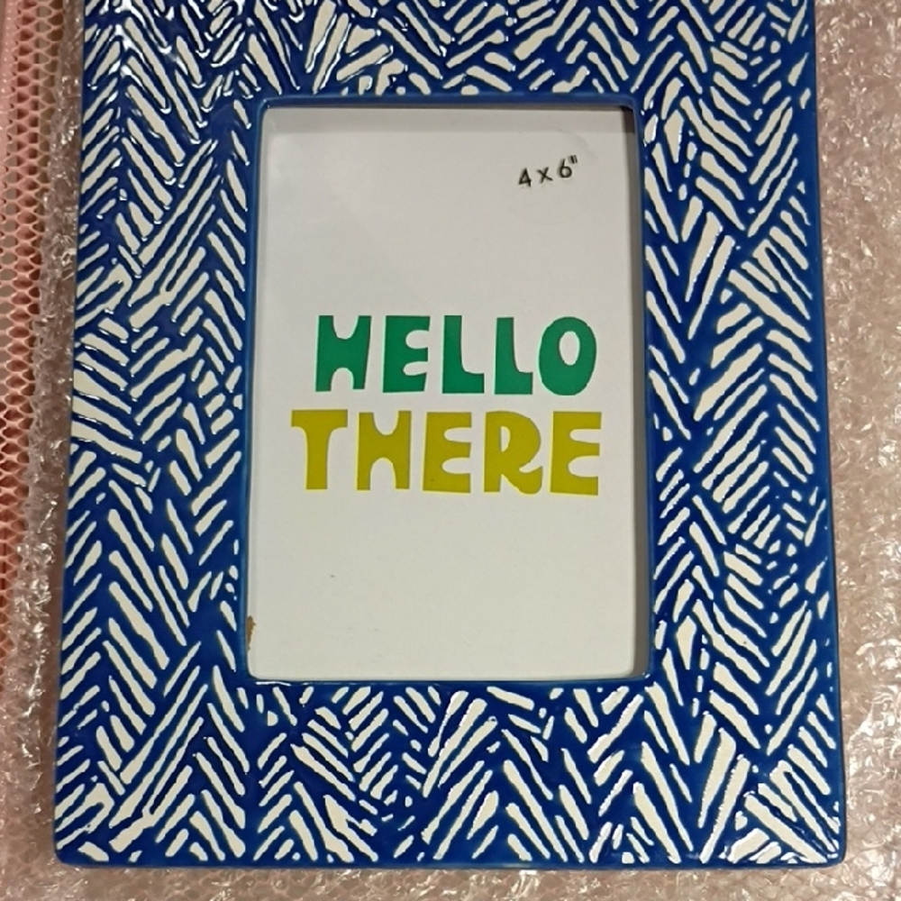 Blue Patterned Photo Frame